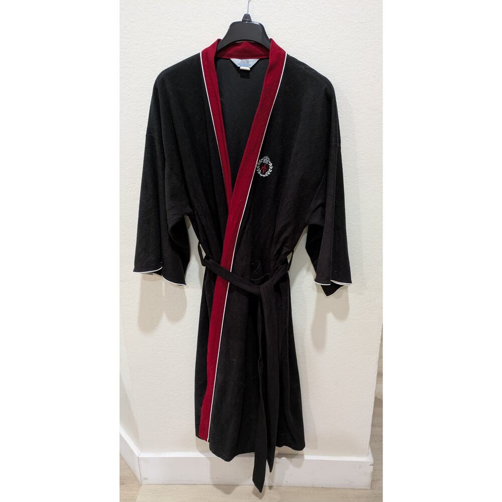 RCA Robe Corporation of America Robe Men's 1X Black Red with Tie Classic Vintage